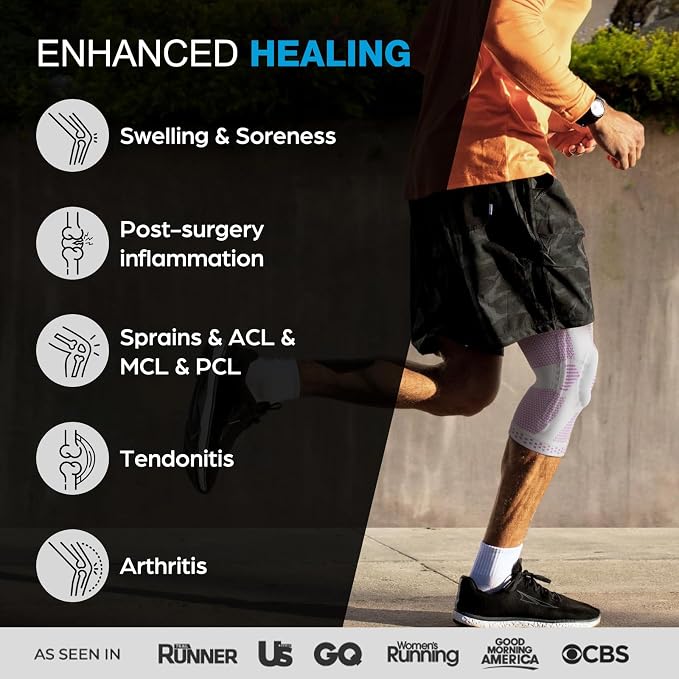 NEENCA Professional Knee Brace, Medical Knee Support for Women & Men Relief | Patented Patella Gel Pad & Side Stabilizers, Compression Sleeve for Knee Pain, Swelling, ACL, PCL, Arthritis, Sports, Workout