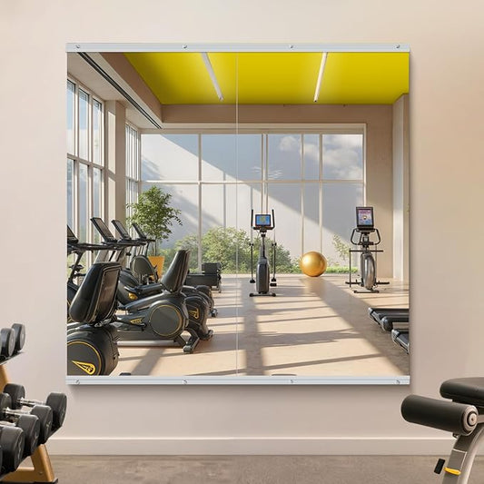 Home Gym Mirror Wall Mounted,48x24 Inch 2PCS Full Length Mirror