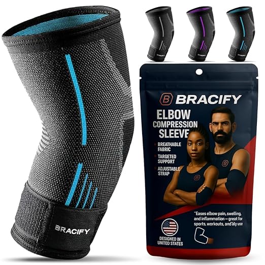 Tennis Elbow Brace for Women & Men, Fitness and Everyday Use (Large)