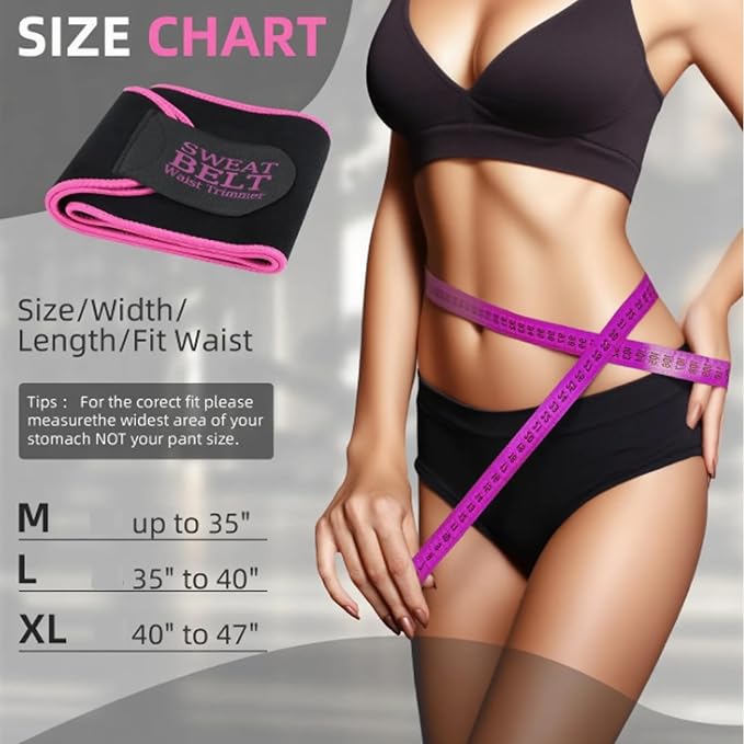 AMZBOSS Waist Trainers for Women Belly Fat, Waist Sweat Band for Women | Sweat Waist Trainer for Women, Belly Band Sweat Belt, Sweat Band for Stomach Weight Loss, Belly Wrap Waist Trimmer