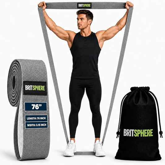 76-Inch Long Fabric Resistance Bands for Women & Men | Heavy Duty, Pull Up Assistance, Non-Slip Elastic, Home Gym Equipment, Strength Training, Pilates & Calisthenics
