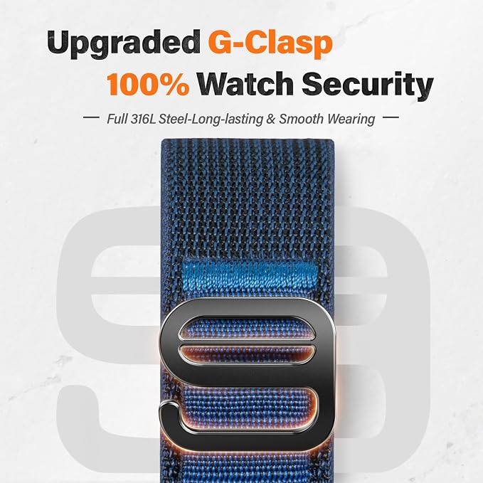 Alpine Loop Nylon Watch Band Compatible with Garmin Fenix 5X / 6X / 7X / 8 51mm, Quickfit 26mm Rugged Watch Bands for Garmin Fenix 8 Pro 51mm / 7X Pro / 6X Pro / 5X Plus, for Fenix 3, Tactix Delta