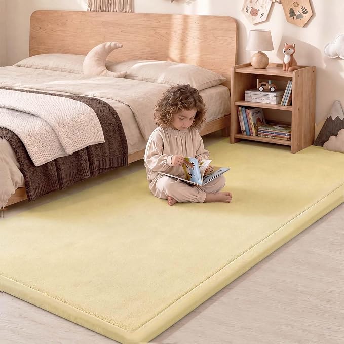 1.3" Thick Baby Play Mat for Floor,28x72 Bedside Rugs, Non-Slip | Ultra Soft Playmat for Baby,Tummy Time Foam Mats,Cushioned for Infant,Kids and Toddler Crawling,Easy Care