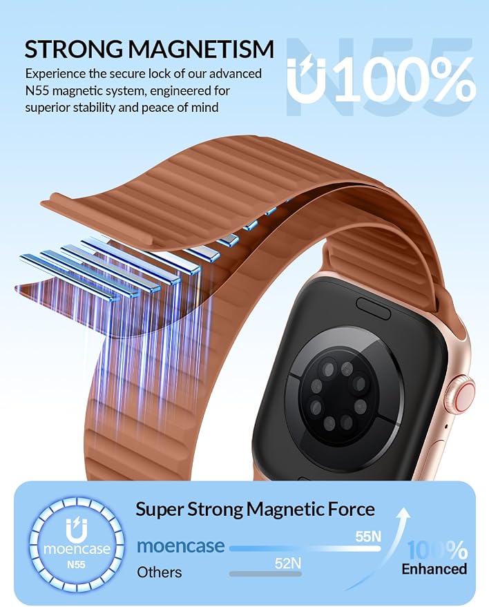 Patented Magnetic Silicone Sport Band for Apple Watch Bands for Women Men | Soft Silicone Solo Loop 40mm 38mm 41mm 44mm 45mm 42mm 49mm, Sport Strap for iWatch Series 11 10 9 8 7 6 5 4 3 2 1 SE Ultra