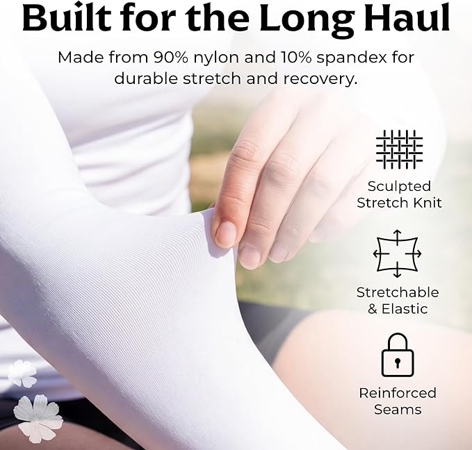 SportsTrail Cooling Arm Sleeves for Men & Women – Breathable, UV Sun Protection, Sports Arm Sleeves for Women, Men & Youth