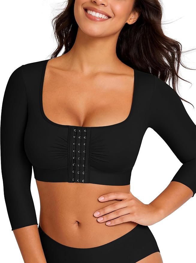 Arm Compression Sleeves for Women Post Surgery Front Closure Bra Slimming Arm Lipo Shapewear Top
