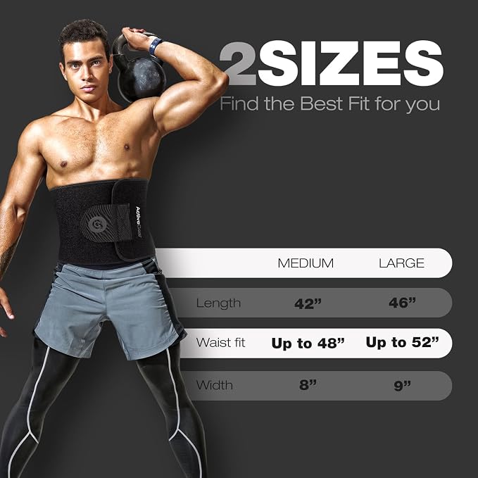 Premium Waist Trimmer & Trainer Belt for Men and Women - Sweat-Enhancing Slimming Wrap for Stomach, Adjustable Fit