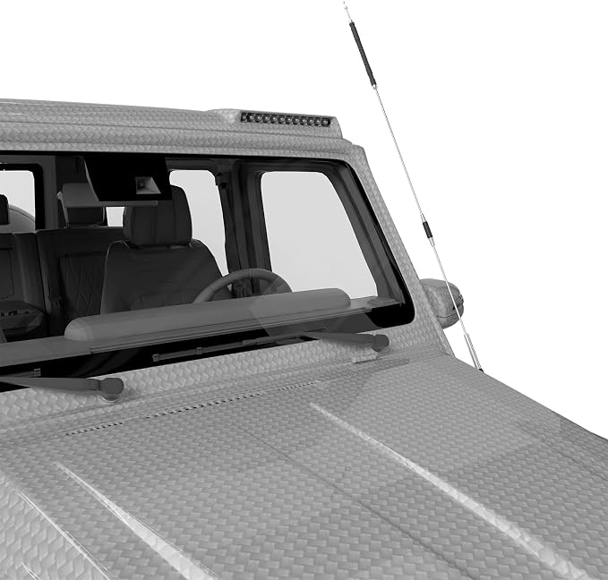 Mobile Radio Antenna TH-9800 Quad Band High Gain Antenna for Car Radio KT-8900D Antenna PL259 29/50/144/430MHz (10m/6m/2m/70cm) with 16.4ft Coaxial Cable and Bracket Clip (Black)
