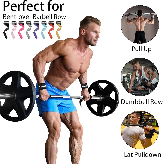 Lifting Straps Wrist Straps for Weightlifting Gym Straps Weight Lifting Deadlift Workout Women Men Dumbbell Straps for Hand RDL Strap Exercise Straps Dead Lift Cotton Neoprene Padded Zeus Power