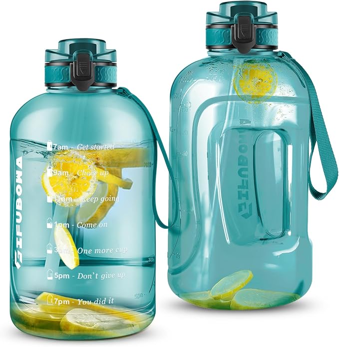 Water Bottle 3 Liter Large Drinking Bottle with Time Marker & Handle(1 PC) | 3L Motivational 0.8 Gallon Big Hydration Jug for Gym, Sports, Outdoor