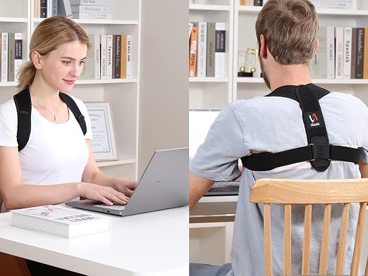 Schiara Posture Corrector for Men and Women, Comfortable Upper and Back Brace, Adjustable Back Support for Back, Shoulder and Neck