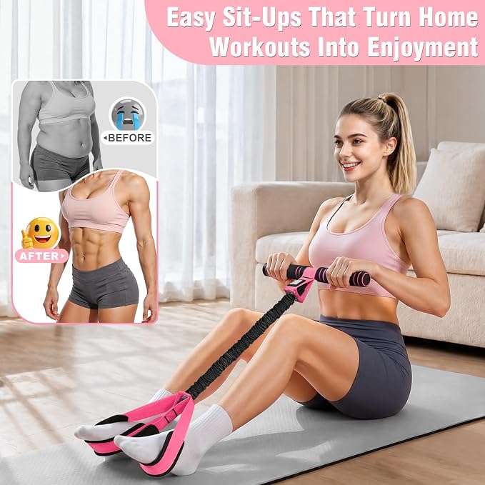 Upgraded Pedal Resistance Band with Handles, Multifunction Foot Pedal Resistance Bands for Abdomen,Waist,Arm, Core/ABS,Leg Workout at Home - Physical Therapy,Stretching,Strength Equipment