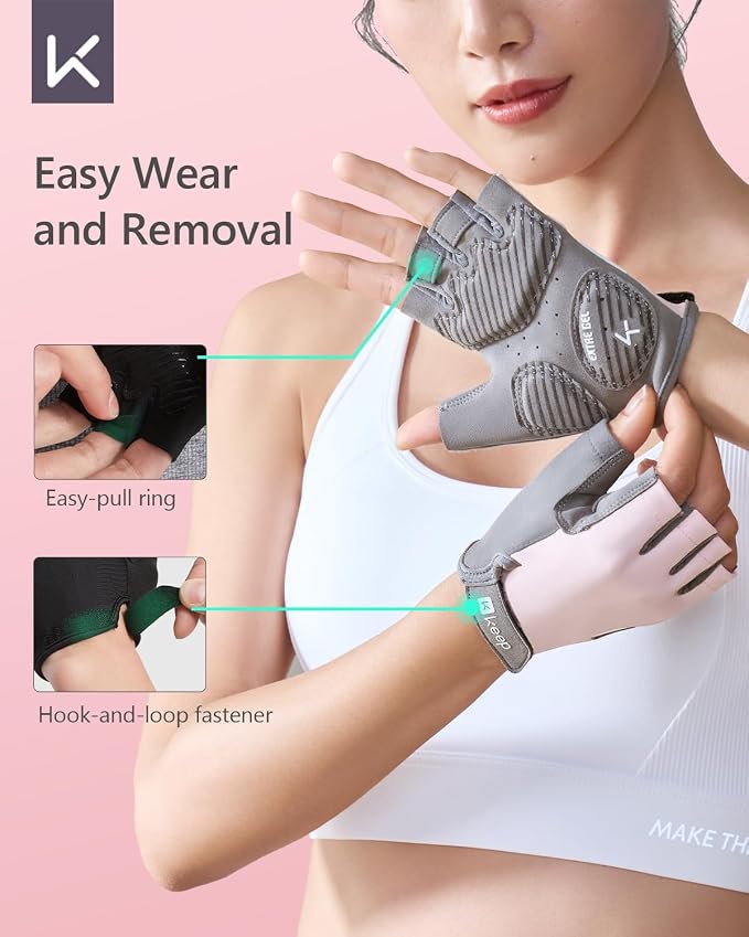 KEEP Workout Gloves for Men & Women, Breathable Skin-Friendly Non-Slip Gym Gloves for Weight Lifting, Pull-Ups, Dumbbells, Cycling, Fitness Training & Home Exercise