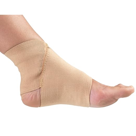 Champion Figure 8 Ankle Support, Light Elastic Compression Brace, Muscle Joint Recovery, Beige, Medium