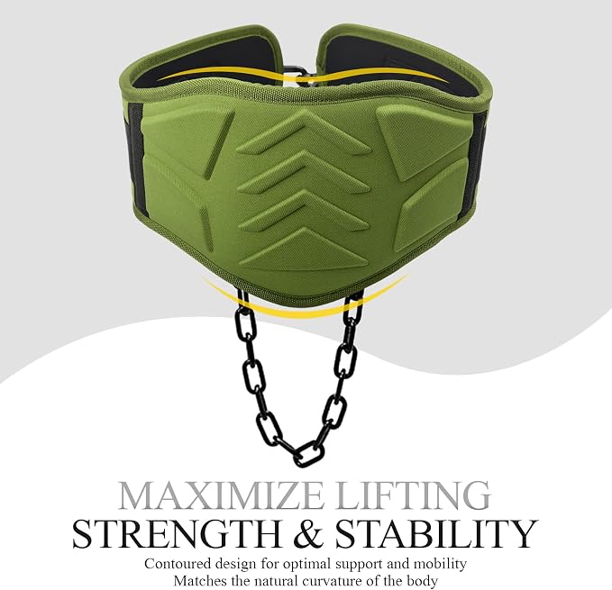 12 mm Thick Heavy Duty Dip Belt with 36 IN Steel Chain, 35" Weighted Pull Up Belt for Added Weight Training, Chin Ups, Pull Ups, Tricep Dips And More