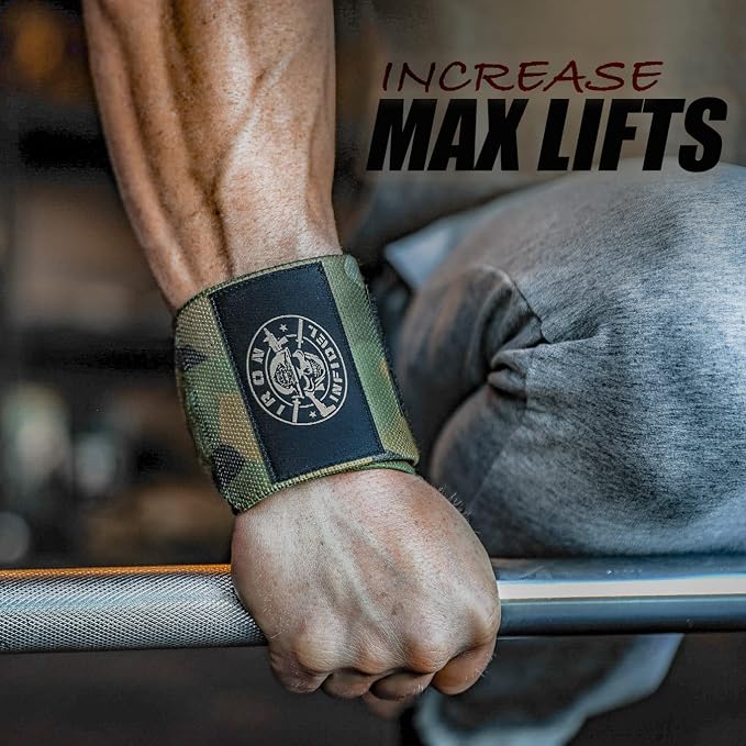 Iron Infidel Wrist Wraps for Weightlifting - 18" Heavy Duty Support for Working Out, Gym Accessories for Men - Use for Lifting, Crossfit, Fitness, Exercise, Bench Press, Powerlifting