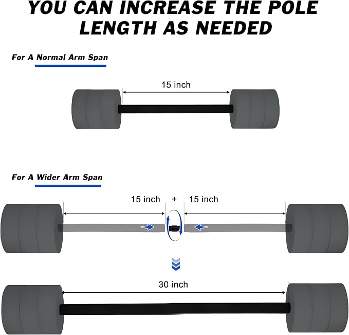 Hikeen Aquatic Exercise Dumbbells Water Dumbbell Pool Resistance Aquatic Fitness Barbells with 4 High-Density EVA Foam Pool Weights Dumbbells, for Water Aerobics Weight Loss