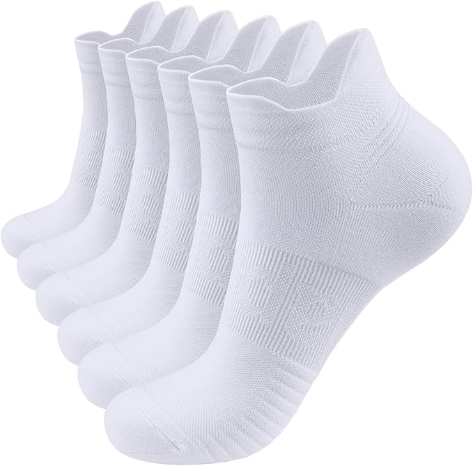 Lapulas Compression Socks for Men & Women, 6 Pair Ankle Running Support Socks for Sports, Casual, Plantar Fasciitis Relief