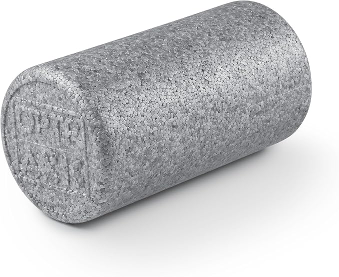OPTP Silver AXIS Moderately Firm Foam Roller – Round, Silver, 12" x 6" | Moderate density for sports medicine, physical therapy, Pilates, yoga, trigger point myofascial release, Heat-molded EPP foam