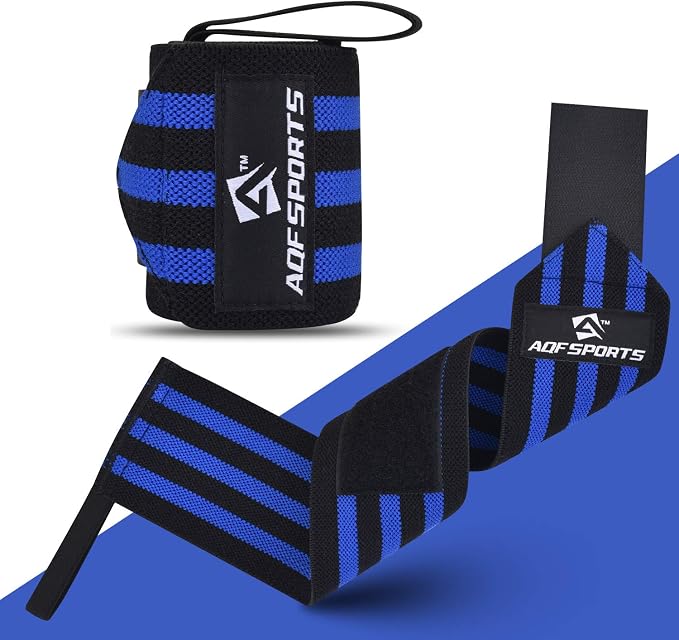 AQF Wrist Wraps for Weightlifting & Powerlifting, 18" USPA Approved (Pair)