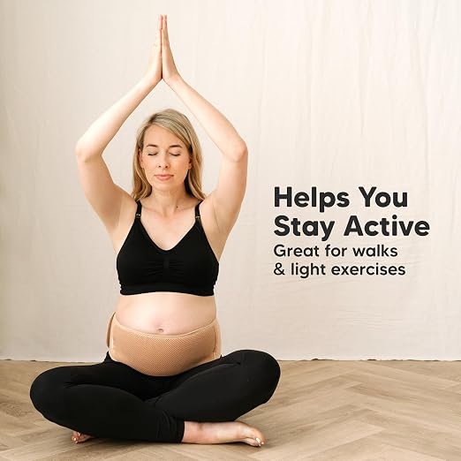 KeaBabies Pregnancy Belly Bands for Pregnant Women,1pk (Classic Ivory, 2XL) | Soft, Breathable, Maternity Belly Support Band, Easy Adjustable Maternity Belt for Back, Pelvic Support, Comfortable