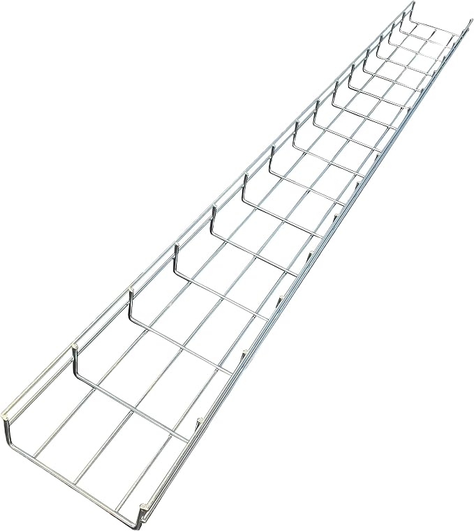 Kable Kontrol Cable Tray- 5 Feet Long - 6" Width, 2” Depth – Wire Mesh Tray Cable Management Rack Cords Organizer Cable Basket, Zinc Plated Steel NEC Approved for Network, Fiber Optic, Cabling
