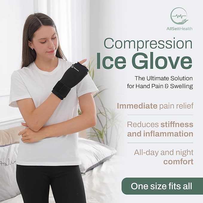 Wrist Ice Pack Wrap - Hot and Cold Gel Thumb & Hand Ice Pack Glove for Arthritis Relief | Microwavable & Freezer Safe, Dual Therapy for Carpal Tunnel, Tendonitis, Swelling, Targeted Relief for Hand | Ice Gloves for Wrist and Hand, Carpal Tunnel and Ten...