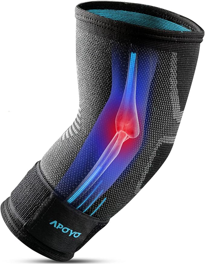 APOYO Tennis Elbow Brace for Women & Men, Workout and Everyday Use (XXL) | Elbow Compression Sleeve for Arthritis, Tendonitis, Tennis Elbow & Golfers Elbow, Reduce Joint Pain During Fitness Activity