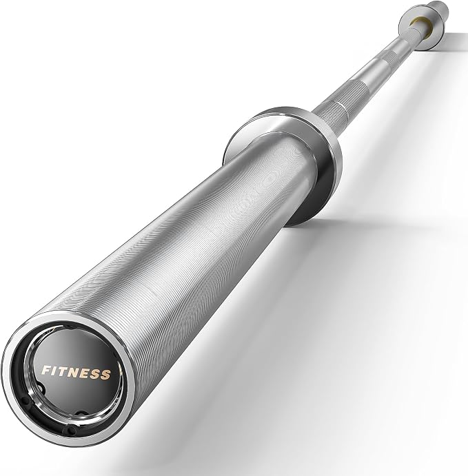 PAPABABE 7ft Barbell 45lb Olympic Barbell 1000/1500lbs Capacity Home Gym | 7ft 45lb 2" Olympic Barbell, 1000/1500lbs Capacity, Hybrid Needle Bearings & Bushings for Squat Curl Deadlift