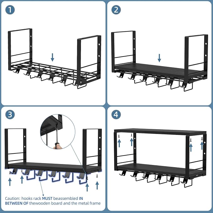 TJ.MOREE Floating Shelf Compatible 2 Tier with Tonal Accessories Wall Mount | Home Gym Storage Rack for Fitness Equipment, T-Bracket Lock Adapters Hanger