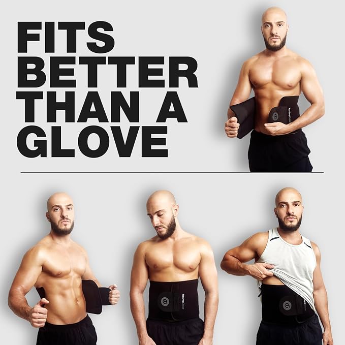 Premium Waist Trimmer & Trainer Belt for Men and Women - Sweat-Enhancing Slimming Wrap for Stomach, Adjustable Fit
