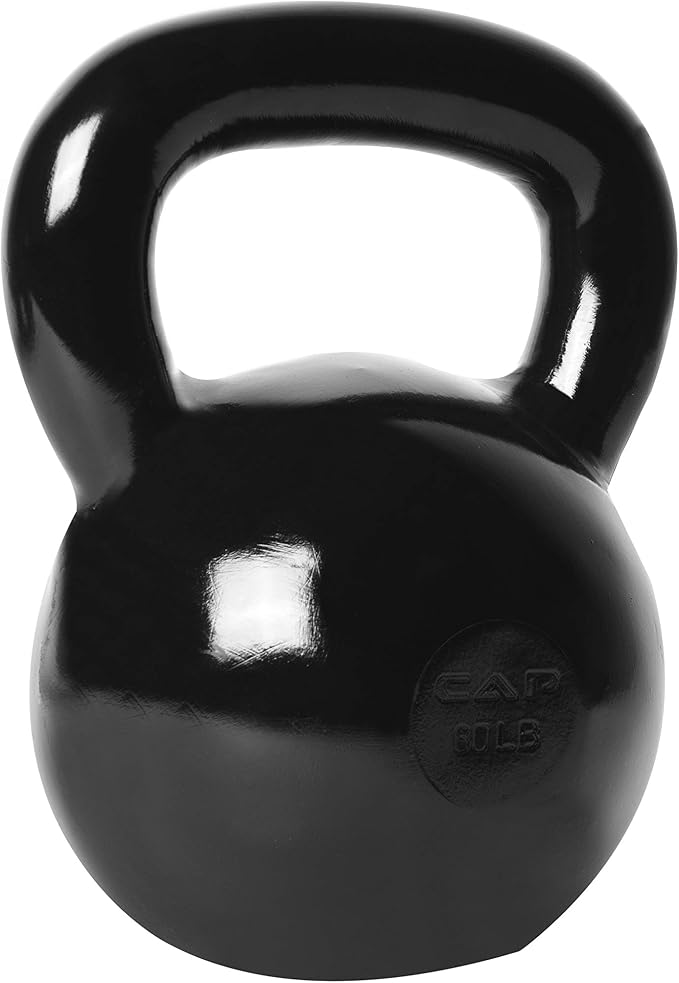CAP Barbell Black Enamel Coated - Singles and Sets, Multiple Weight Choices