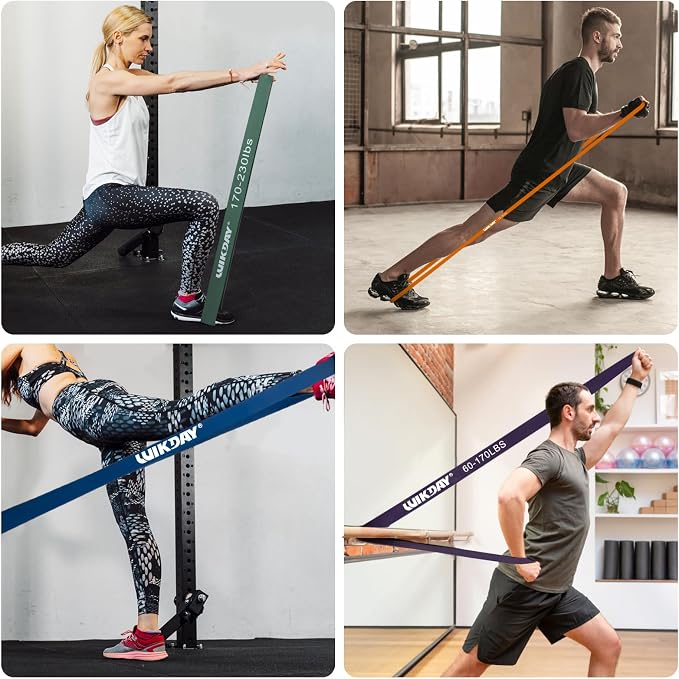 WIKDAY Resistance Bands for Working Out, Exercise Bands, Workout Bands, Pull Up Assistance Bands for Body Stretching Training Physical Therapy Muscle Training for Men & Women