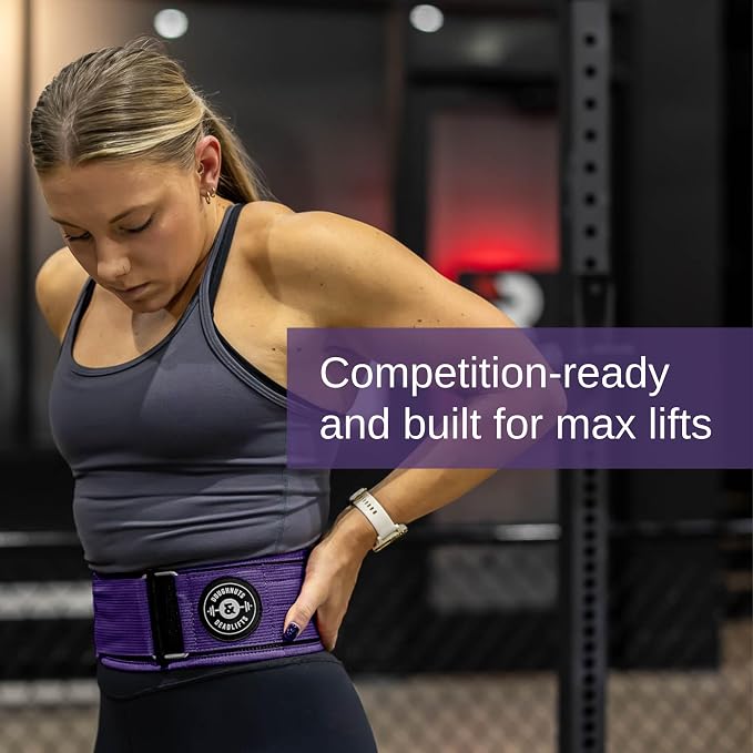 Weight Lifting Belt for Squats, Weightlifting Belt for Deadlifts - 4in Back Support for Bodybuilding | Powerlifting, Locking Metal Buckle, Weight Lifting Belts for Men - Quick Locking