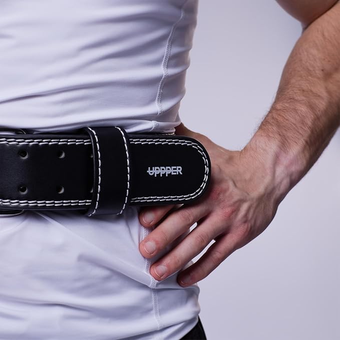 Weight Lifting Belt - Double Prong 4” to 2.5” Tapered Premium Lifting Belt for Men and Women - Ultimate Back Support For Weightlifting and Powerlifting | Premium Fitness Gear