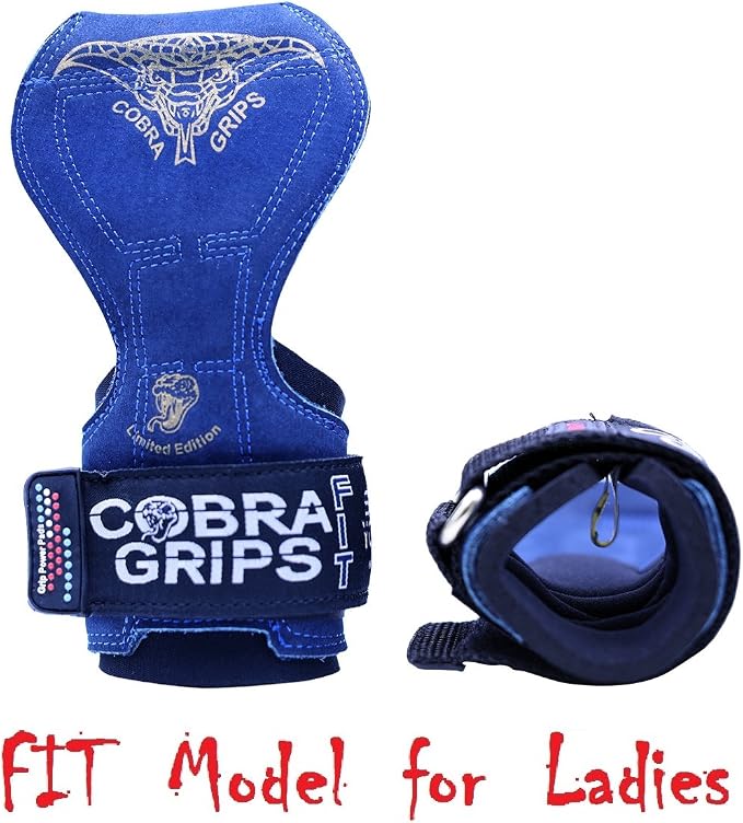 Cobra Grips Weight Lifting Gloves with Adjustable Neoprene Padded Wrist Wraps - Heavy Duty Alternative to Power Lifting Hooks for Deadlifts