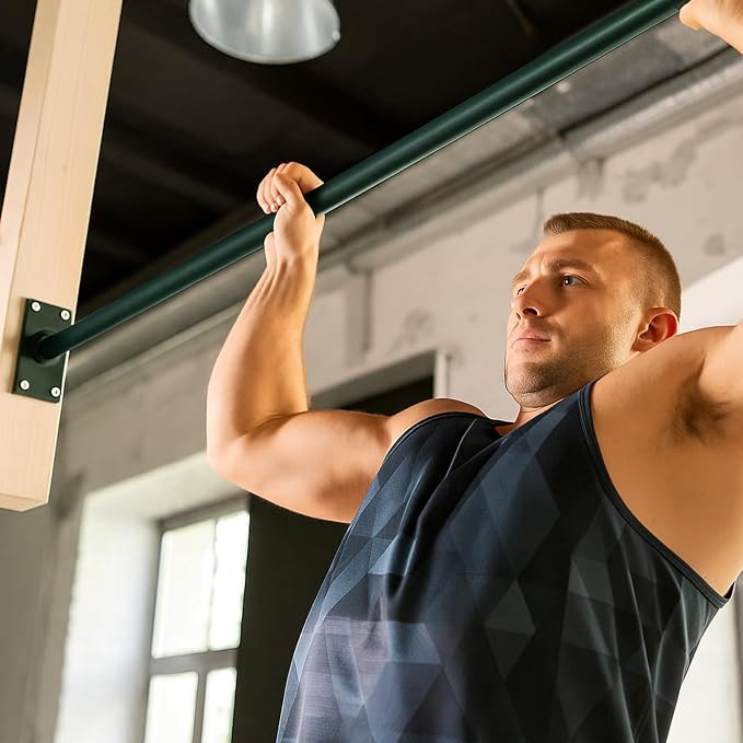 Zonon Heavy Duty Outdoor Pull up Bars Heavy Strength Training Chin up Bars for Home Gyms Full Body Exercise Support 440 Lbs, Installed on 4 x 4, 4 x 6 or 6 x 6 Posts(Not Included), Green