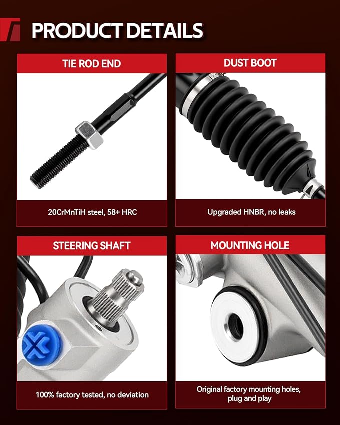 Torchbeam Hydraulic Power Rack and Pinion Assembly Compatible with Nissan Murano 2005 2006 2007 3.5L V6 AWD, 263040
