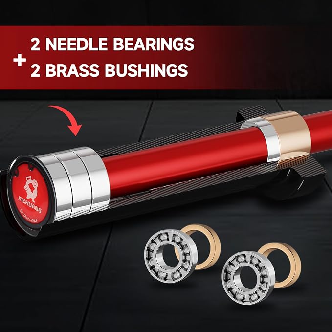 Ceramic Olympic Barbell 4/5/6FT – Short 2" Bar for Home Gym | Alloy/A3/45 steel. 400-500LB. 28mm knurled grip. Brass bushings. Squat, bench, deadlift, hip thrust. Fits standard plates.
