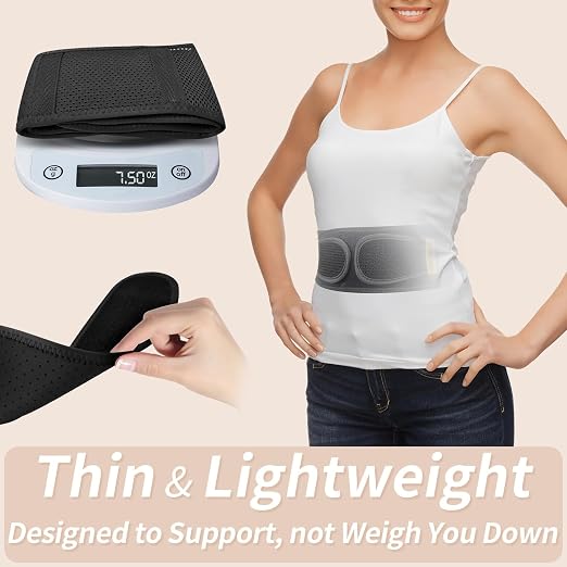 Slim & Narrow Back Brace for Lower Back Pain Women and Men, Lightweight & Thin Back Support Belt for Sciatica, Herniated Disc Relief, Breathable Lumbar Support Belt with Dual Adjustable Compression-L/XL