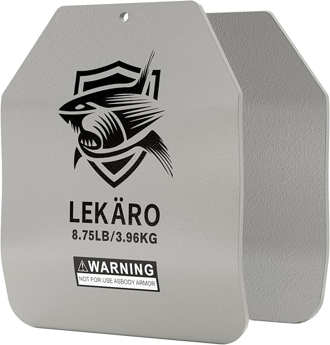 Curved Weighted Vest Plates 8.75 lb & 14.5 lb for Men and Women - 1 Pair Ergonomic Contoured Steel Plates - High-Density Build for Weighted Vests, CrossFit, Hero WOD and Rucking