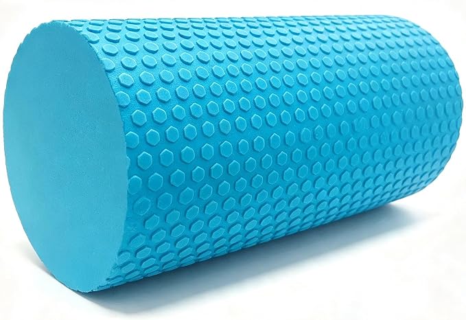 Foam Roller for Exercise, Pilates, Back Physical Therapy, 12" X 6" Round | Medium Density, Deep Tissue Muscle Massage Recovery, Workout Stretching, Trigger Point Fitness, Travel, Compact Size