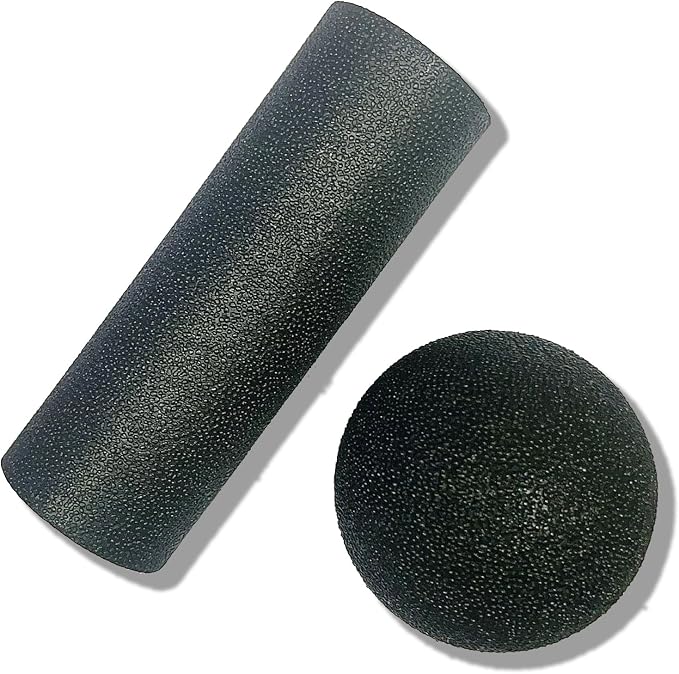 Mini Foam Roller, High Density Massage Tool for Physical Therapy | Extra Small Size 6"L x 2" Round, 3.2-Inch Ball, Deep Tissue Muscle Recovery, Fitness Workout Stretching, Travel