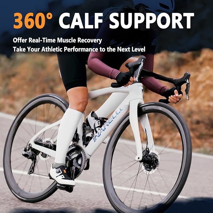 CTHH Calf Compression Sleeve for Men & Women Footless Compression Socks | 3 Pairs Graduated Compression Leg Sleeve Support for Shin Splints Pain Relief Running Flying Cycling Fitness Nurse