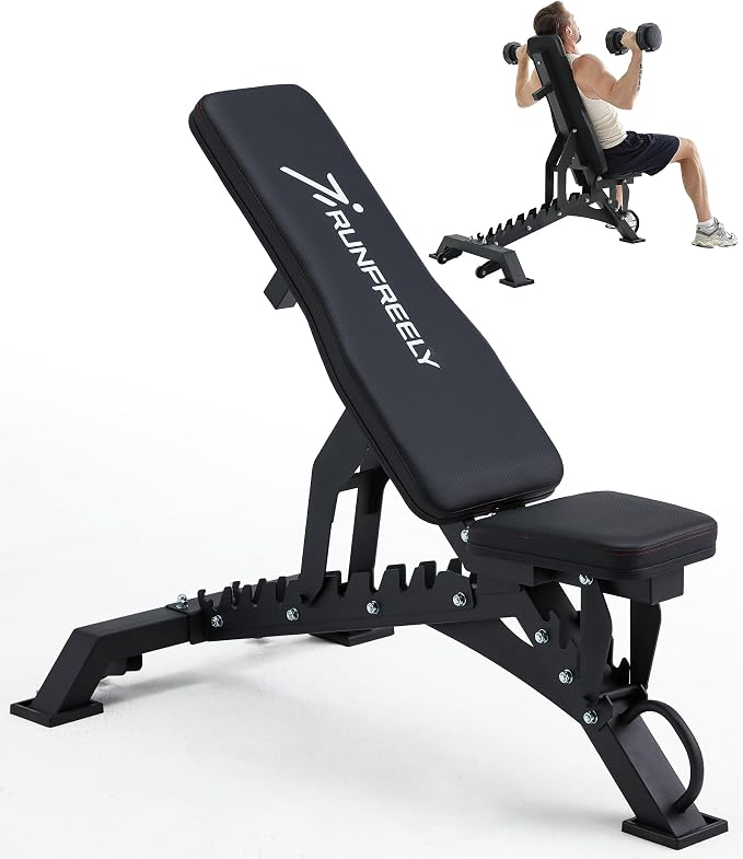 Heavy Duty Weight Bench | 1000LB Capacity,Adjustable FID Workout Bench Weight Lifting,Black,for Gym and Home Gym