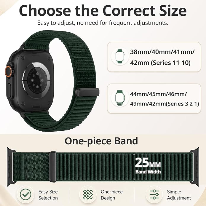 Nylon Loop Sport Band Compatible with Apple Watch Ultra 3 2 Band 49mm 46mm 45mm 44mm 42mm 41mm 40mm 38mm Women Men, Stretchy Strap Elastic Fabric Wristband for iWatch Series 11 10 SE 9 8 7 6 5 4 3 2 1