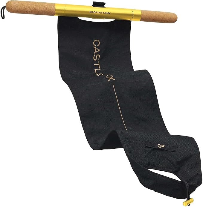 CastleFlexx Mobility and Full Body Strengthening Device | Non-Elastic Stretch Strap with Natural Premium Cork Handles for Stretching, Exercise, Physical Therapy, and Yoga