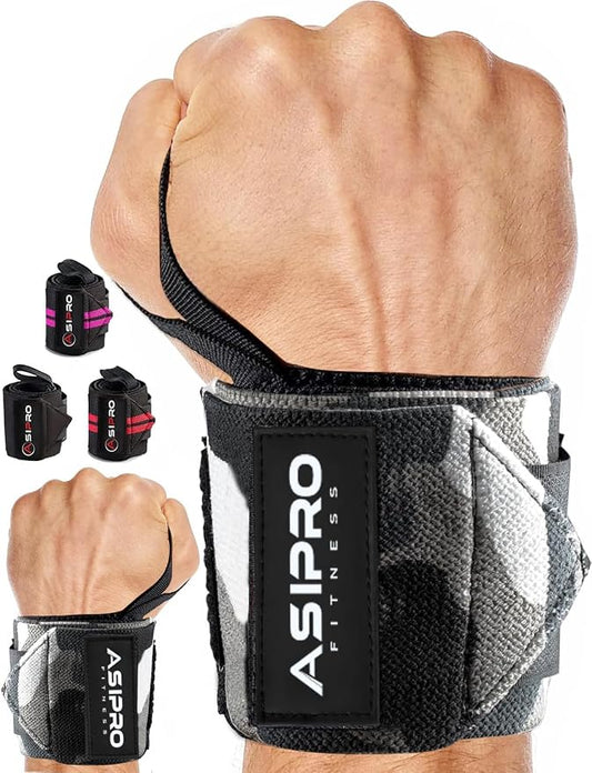 Wrist Wraps for Weightlifting 18" Wrist Straps for Weightlifting Weight Lifting Wrist Wraps for Men & Women, Muñequeras para Gym Wrist Support for Working Out, Gym Wrist Wraps for Powerlifting