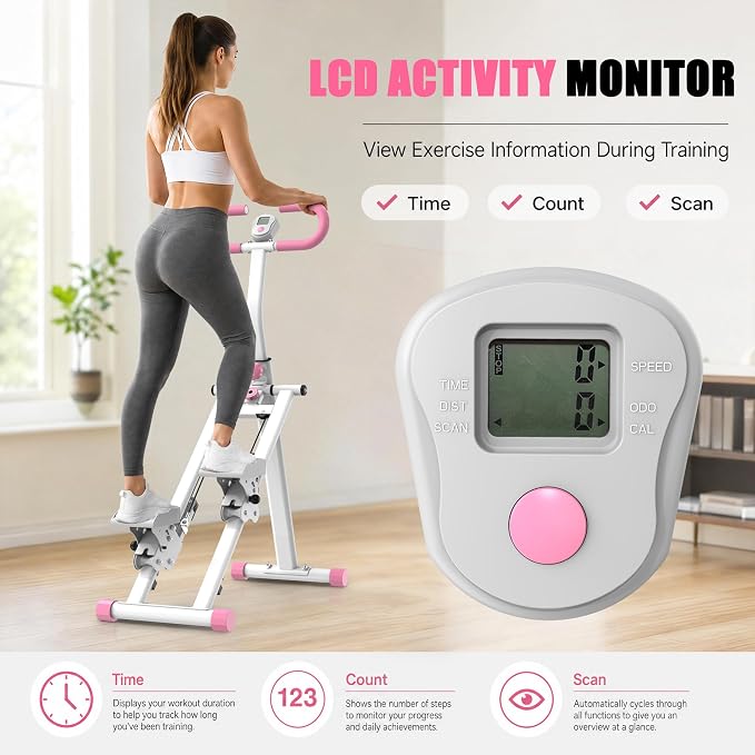 Stair Stepper for Home-Upgrade Vertical Climber Workout Machine for Full-Body Exercise Climber Fitness Equipment with Stable Frame Adjustable Handlebar