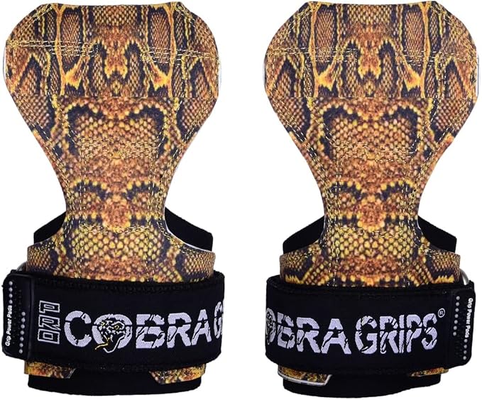 Cobra Grips Weight Lifting Gloves with Adjustable Neoprene Padded Wrist Wraps - Heavy Duty Alternative to Power Lifting Hooks for Deadlifts